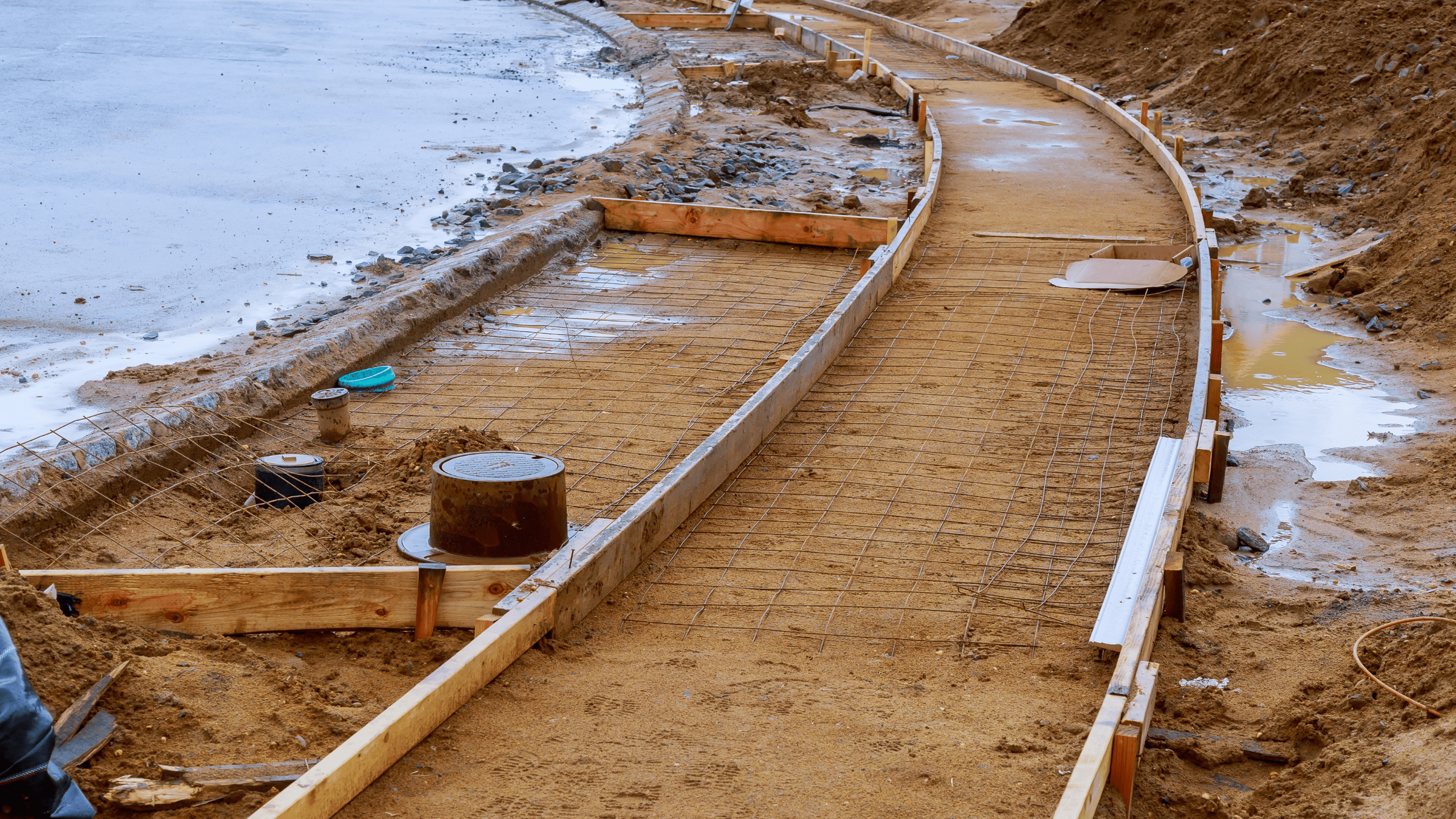 sidewalk curb paving