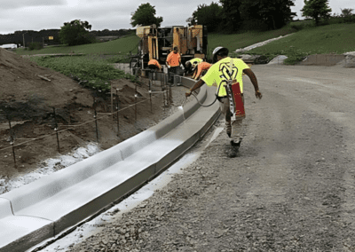 concrete curb paving